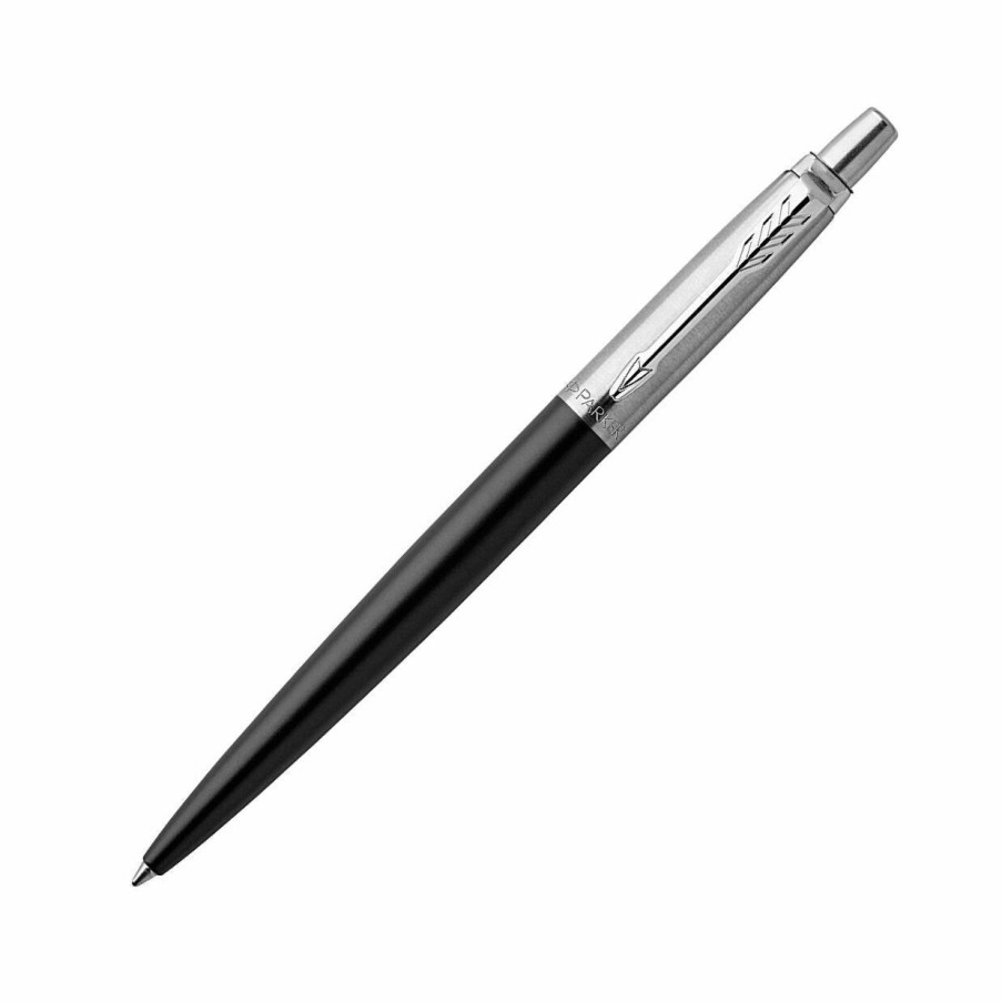 Ballpoint Pens * | Best Sale Parker Jotter Ballpoint Pen, Black & Chrome