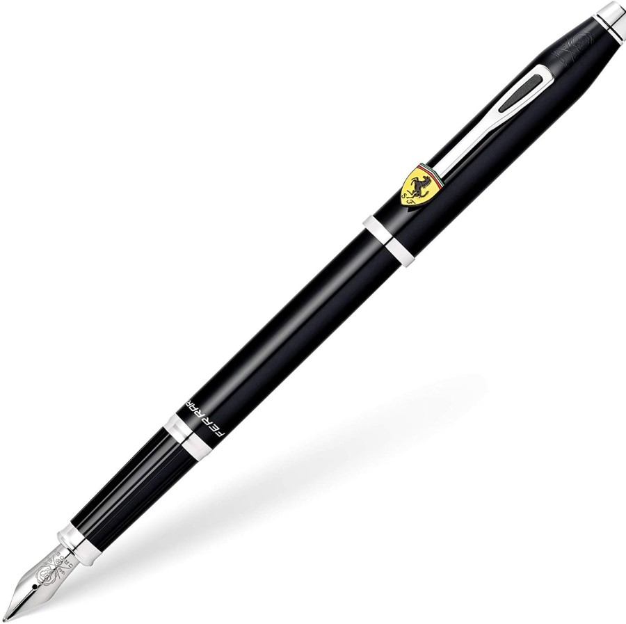 Fountain Pens * | Discount Cross Century Ii Ferrari Fountain Pen, Gloss Black, Medium Nib