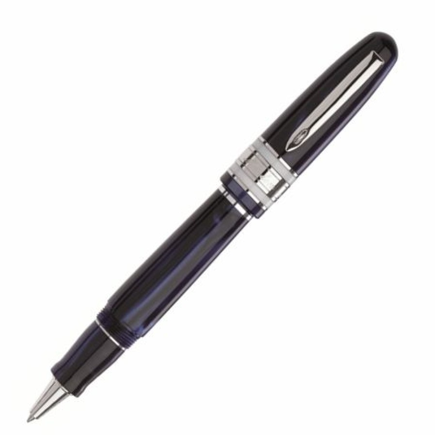 Rollerball Pens * | Budget Marlen Class Blue Marble Rollerball Pen