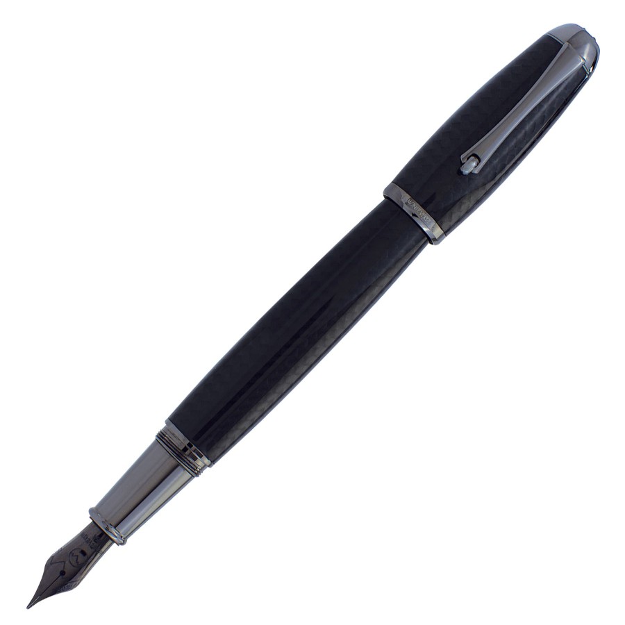 Fountain Pens * | Best Reviews Of Monteverde Super Mega Carbon Fiber Fountain Pen, Gunmetal Trim