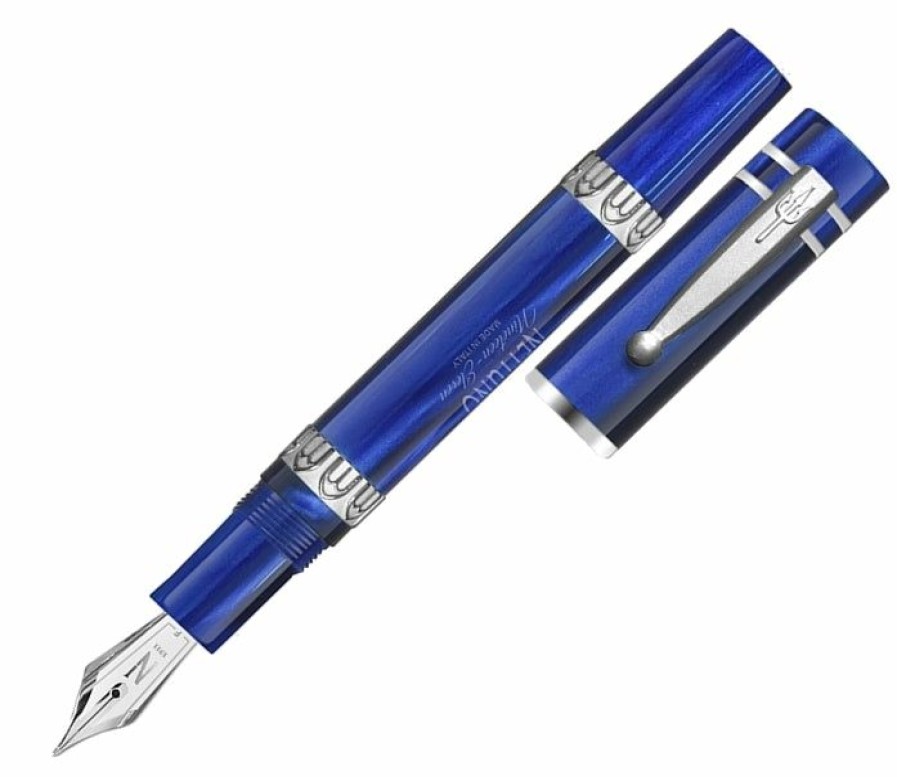 Fountain Pens * | Top 10 Nettuno 1911 Fountain Pen, Oceano Deep Blue, Medium Nib