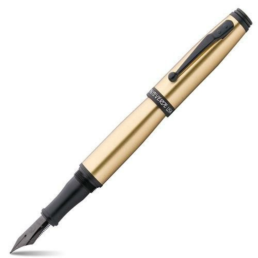 Fountain Pens * | Coupon Monteverde Invincia Brass Fountain Pen