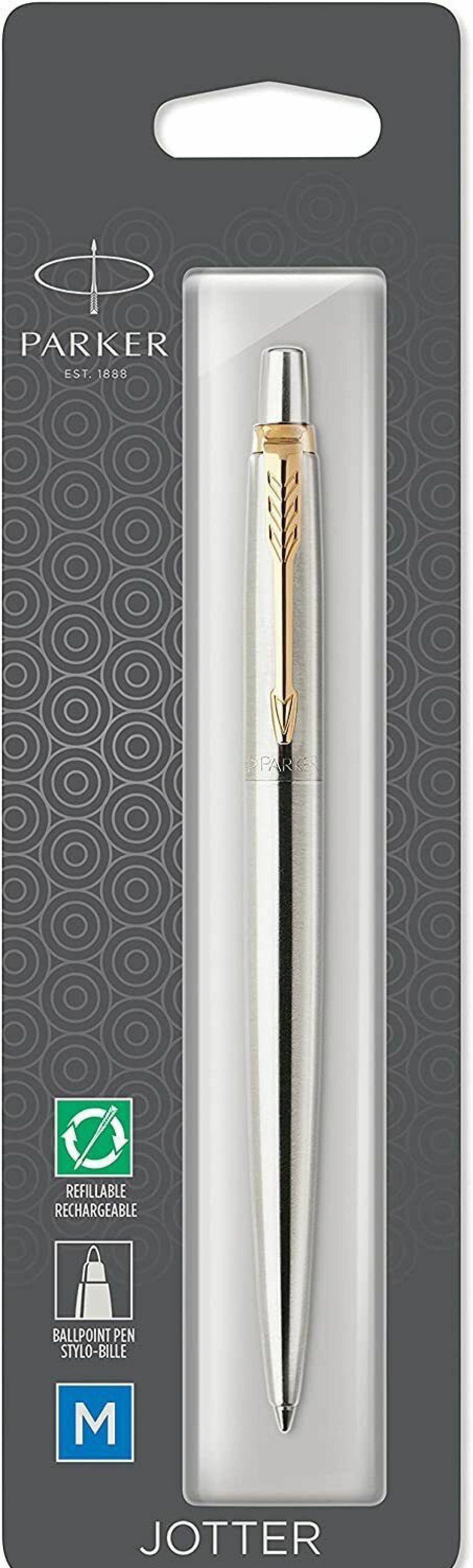 Ballpoint Pens * | Brand New Parker Jotter Ballpoint Pen, Stainless Steel & Gold