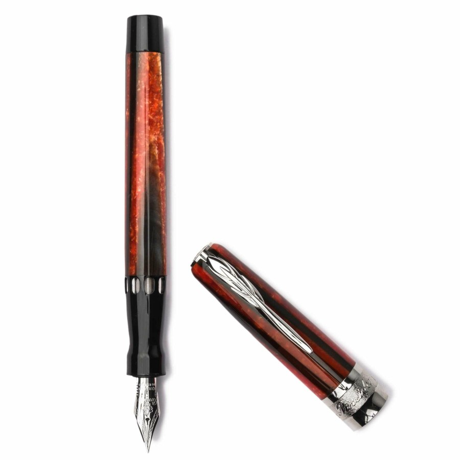 Fountain Pens * | Top 10 Pineider Arco Firefox Limited Edition Fountain Pen, Medium