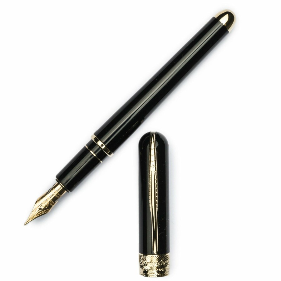 Fountain Pens * | Coupon Pineider Avatar Ur Deluxe Fountain Pen, Graphene Black, 14K Gold Nib, Fine