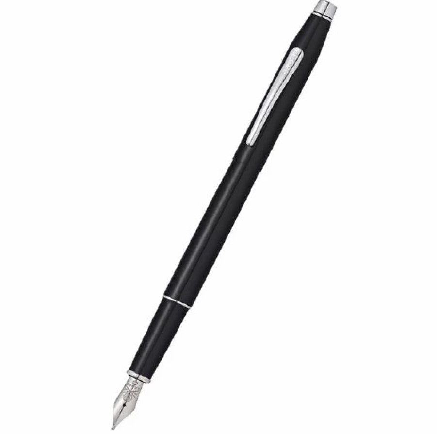 Fountain Pens * | Brand New Cross Classic Century Fountain Pen, Black Lacquer, Medium Nib