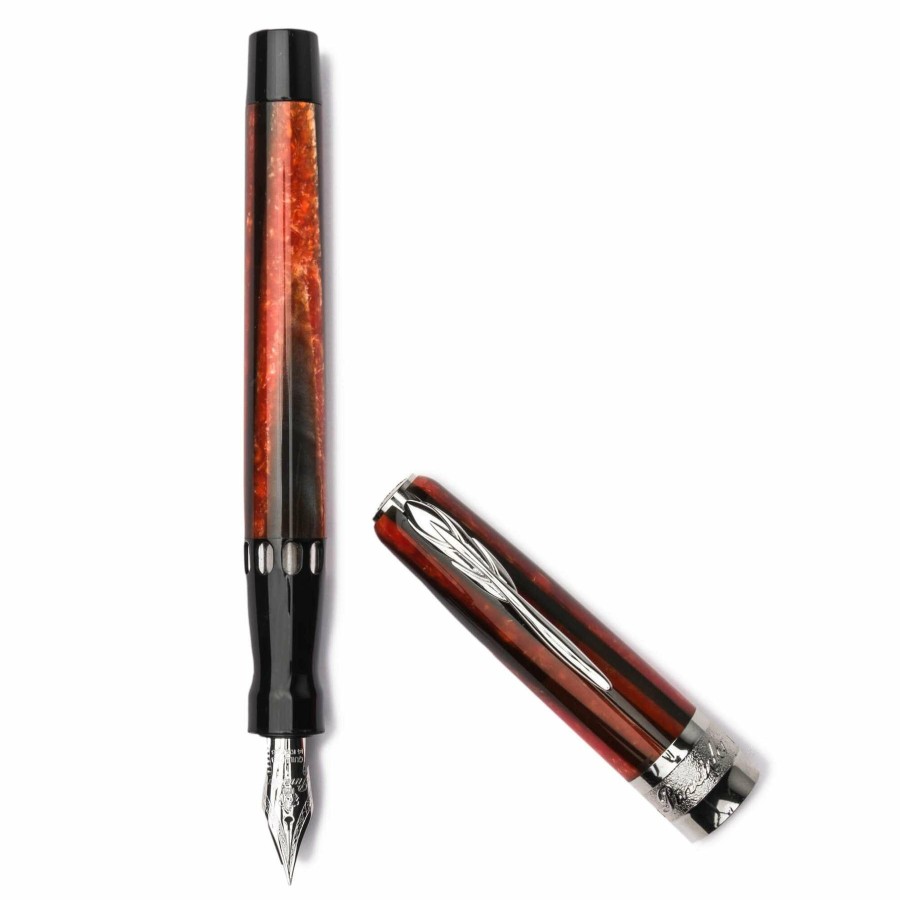 Fountain Pens * | Best Deal Pineider Arco Firefox Limited Edition Fountain Pen, Fine