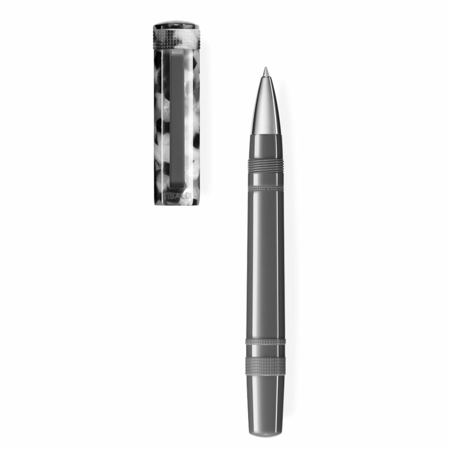 Rollerball Pens * | Best Pirce Tibaldi Perfecta Denim Rollerball Pen, Stonewash Grey