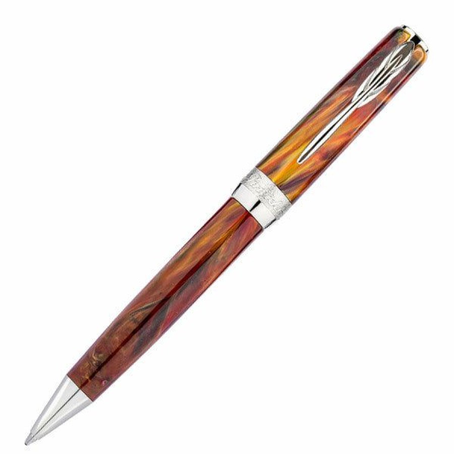 Ballpoint Pens * | Best Sale Pineider La Grande Bellezza Gemstone Ballpoint Pen, Rodolite Red