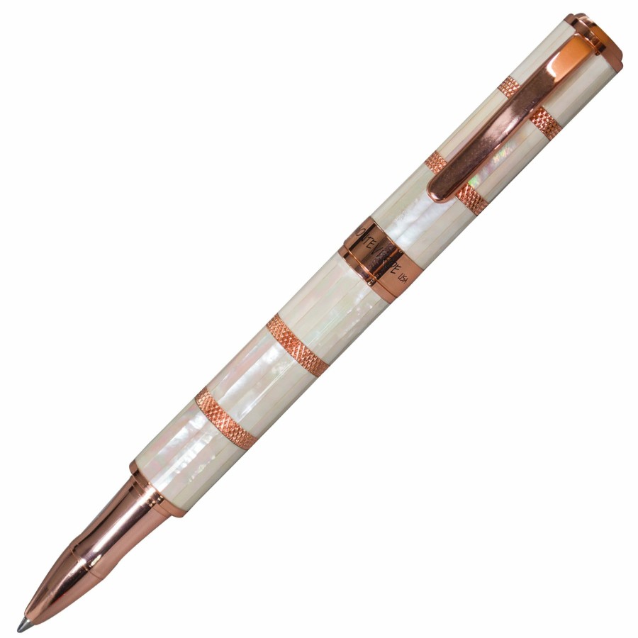 Rollerball Pens * | Best Pirce Monteverde Regatta Mother Of Pearl Rollerball Pen, Rosegold Trim