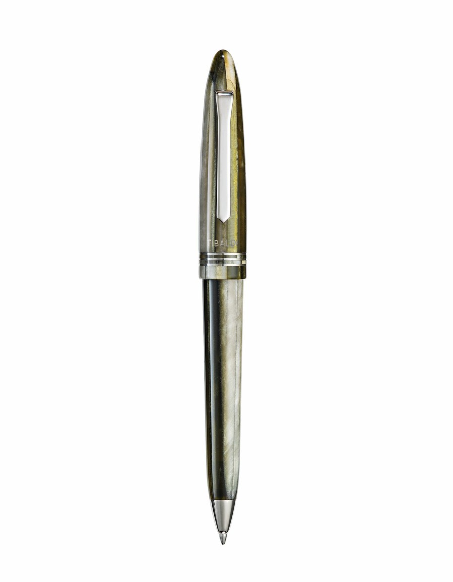 Ballpoint Pens * | Outlet Tibaldi Bononia Martini Olive Resin Ballpoint Pen