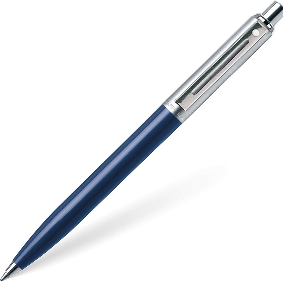 Ballpoint Pens * | Brand New Sheaffer Sentinel Ballpoint Pen, Blue & Chrome