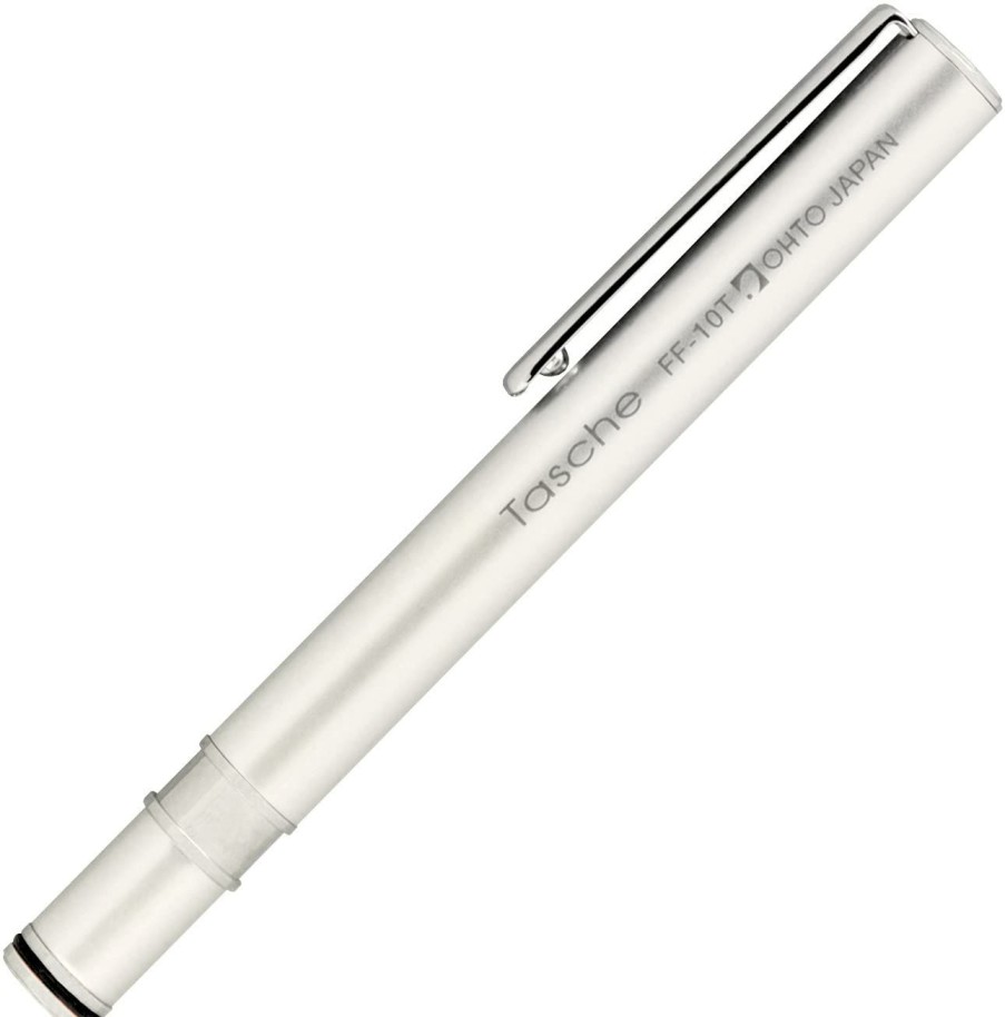 Fountain Pens * | Flash Sale Ohto Tasche Pocket Fountain Pen, Silver