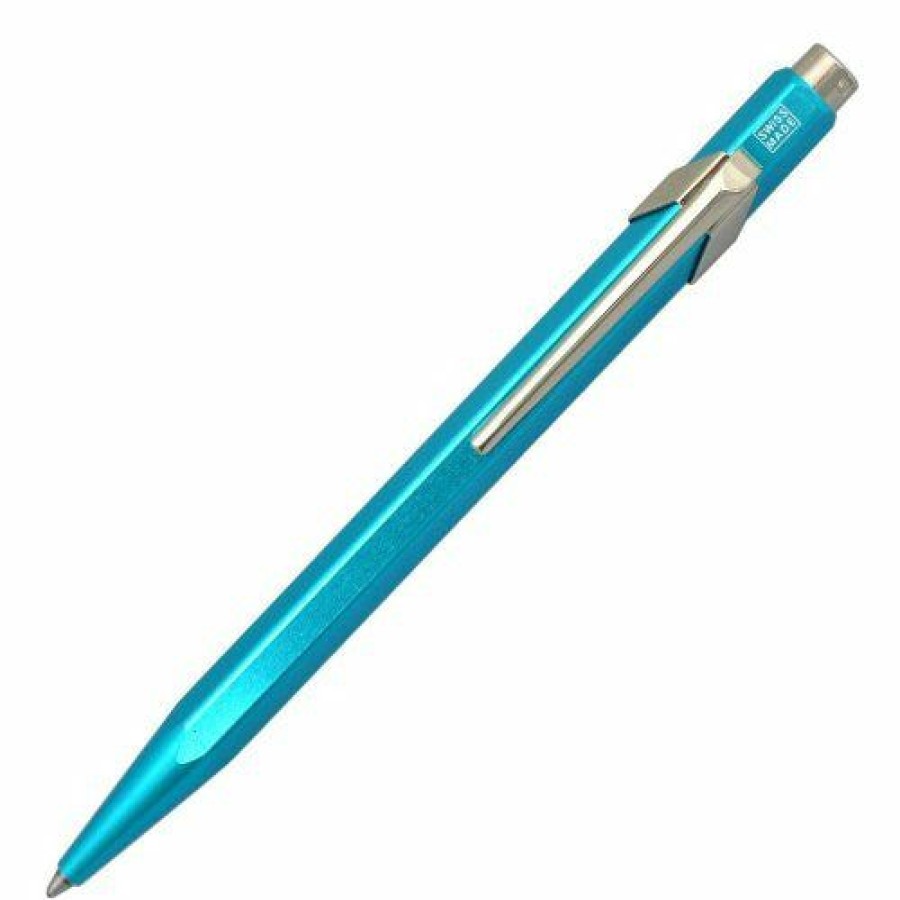 Ballpoint Pens * | Cheap Caran D'Ache 849 Metal-X Ballpoint Pen Turquoise #849.171