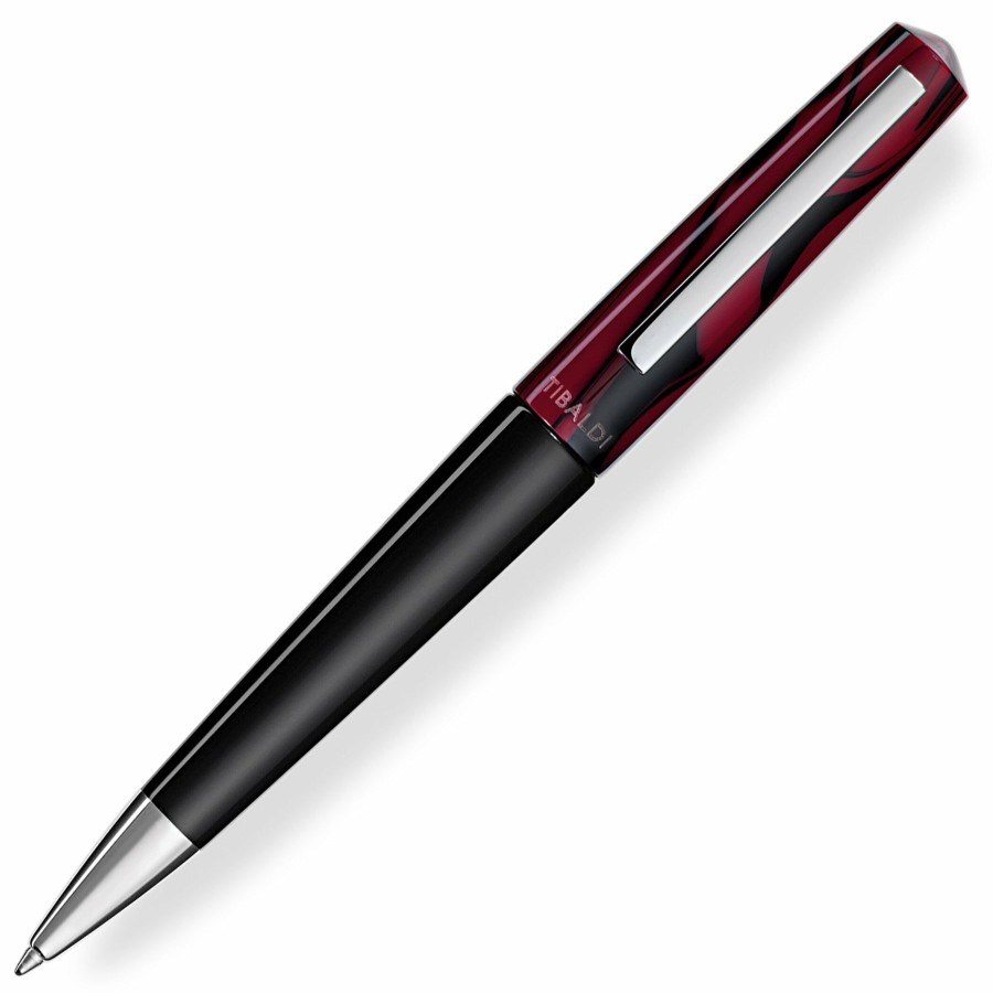 Ballpoint Pens * | New Tibaldi Infrangibile Mauve Red Ballpoint Pen