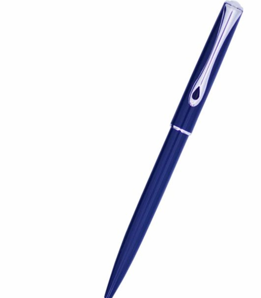 Ballpoint Pens * | Brand New Diplomat Traveller Easyflow Ballpoint Pen, Navy Blue & Chrome