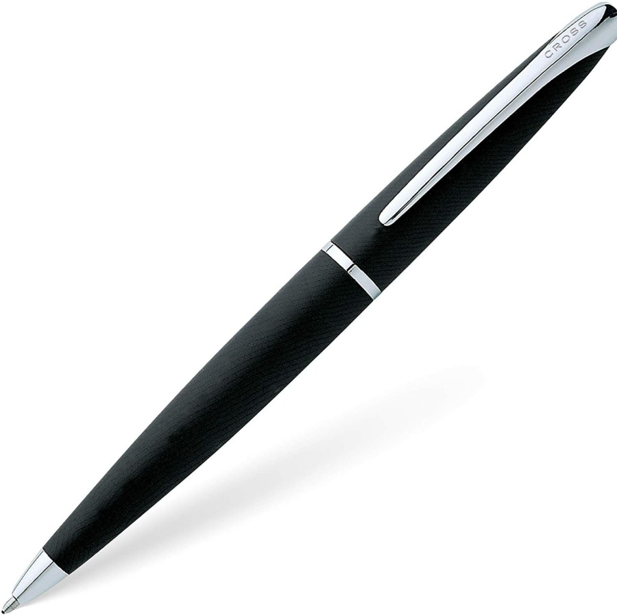 Ballpoint Pens * | Best Sale Cross Atx Ballpoint Pen, Basalt Black & Chrome