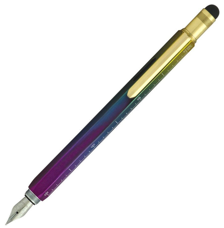 Fountain Pens * | Wholesale Monteverde 9 In 1 One Touch Tool Fountain Pen & Stylus, Rainbow