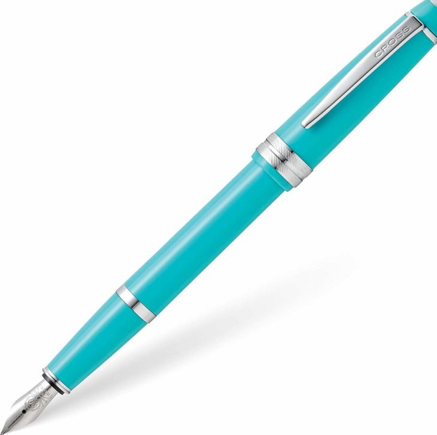 Fountain Pens * | Best Sale Cross Bailey Light Fountain Pen, Polished Teal Resin