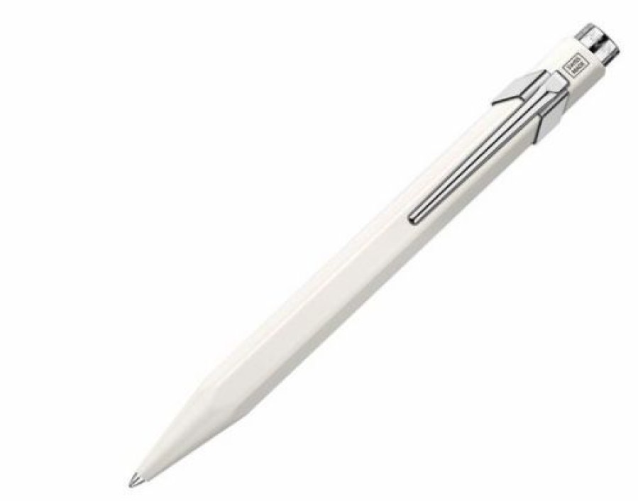 Rollerball Pens * | Best Reviews Of Caran D'Ache 849 Rollerball Pen Metal White #846.502