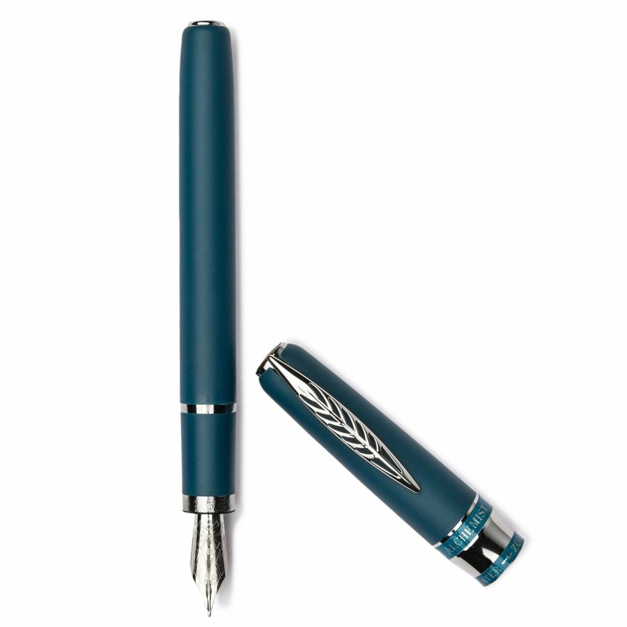 Fountain Pens * | Cheapest Pineider Alchemist Zeolite Fountain Pen, Kilauea Blue, Extra Fine