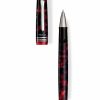 Rollerball Pens * | Deals Tibaldi N60 Ruby Red Resin Rollerball Pen, Palladium Trim