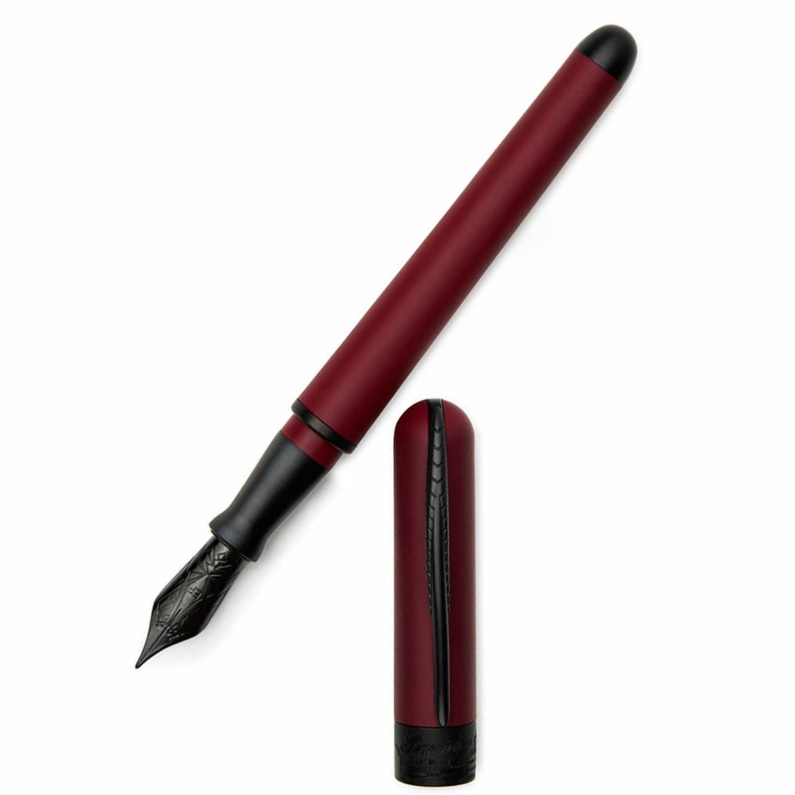 Fountain Pens * | Cheapest Pineider Avatar Ur Matte Fountain Pen, Black Cherry