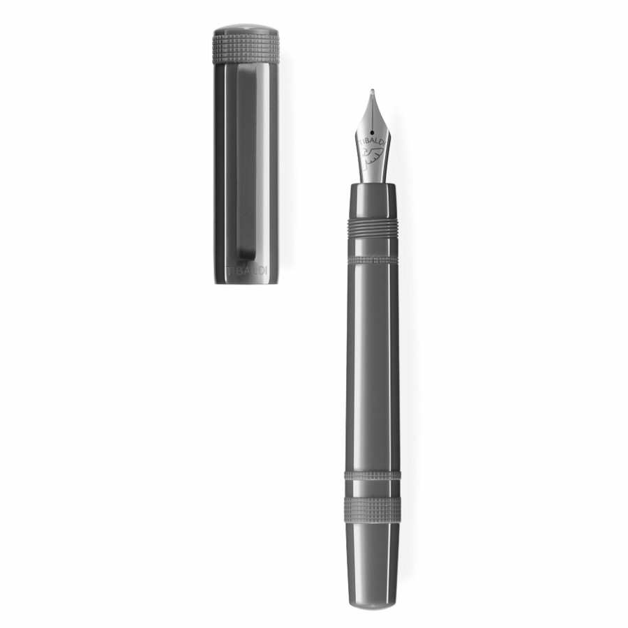 Fountain Pens * | Wholesale Tibaldi Perfecta Denim Fountain Pen, Grey Delave, Medium Nib