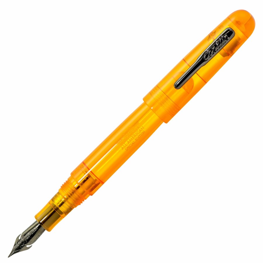 Fountain Pens * | Cheap Conklin All American Fountain Pen, Special Eyedropper Edition, Demo Orange