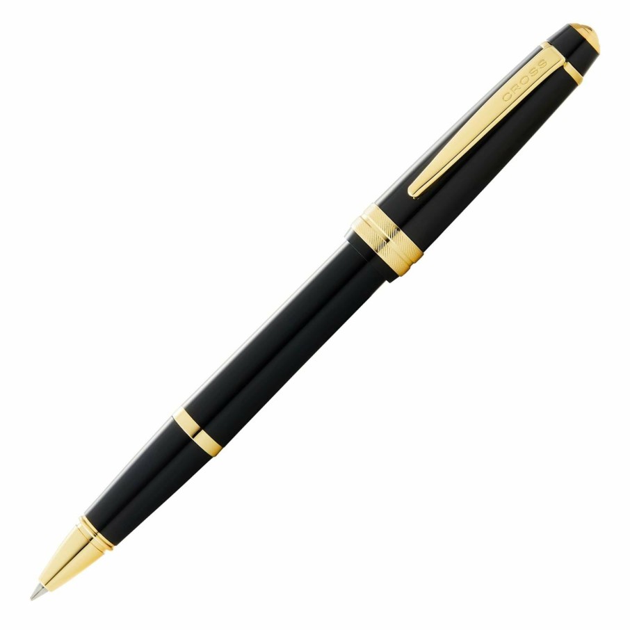 Rollerball Pens * | Best Pirce Cross Bailey Light Rollerball Pen, Polished Black & Gold