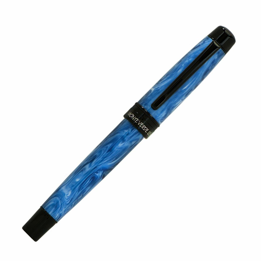 Fountain Pens * | Budget Monteverde Prima Fountain Pen, Blue Swirl