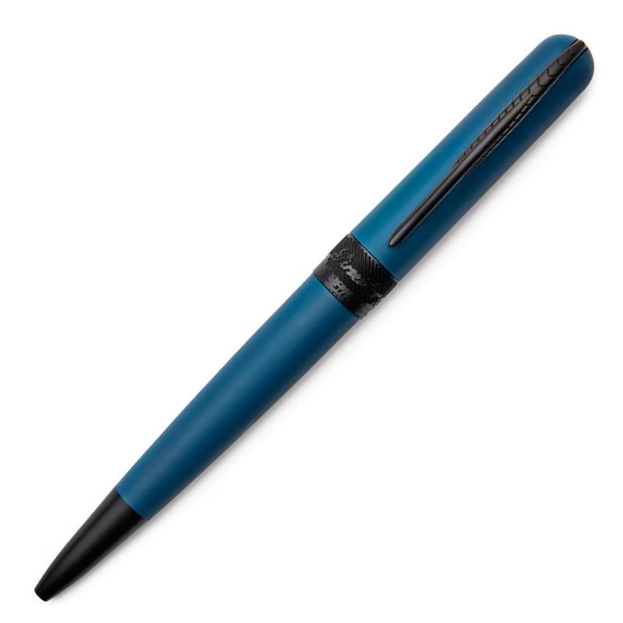 Ballpoint Pens * | Best Sale Pineider Avatar Ballpoint Pen, Matte Lapis Blue W/ Black Trim