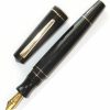 Fountain Pens * | Brand New Maiora Impronte, Mirror Black, Oversized Fountain Pen, Broad Nib