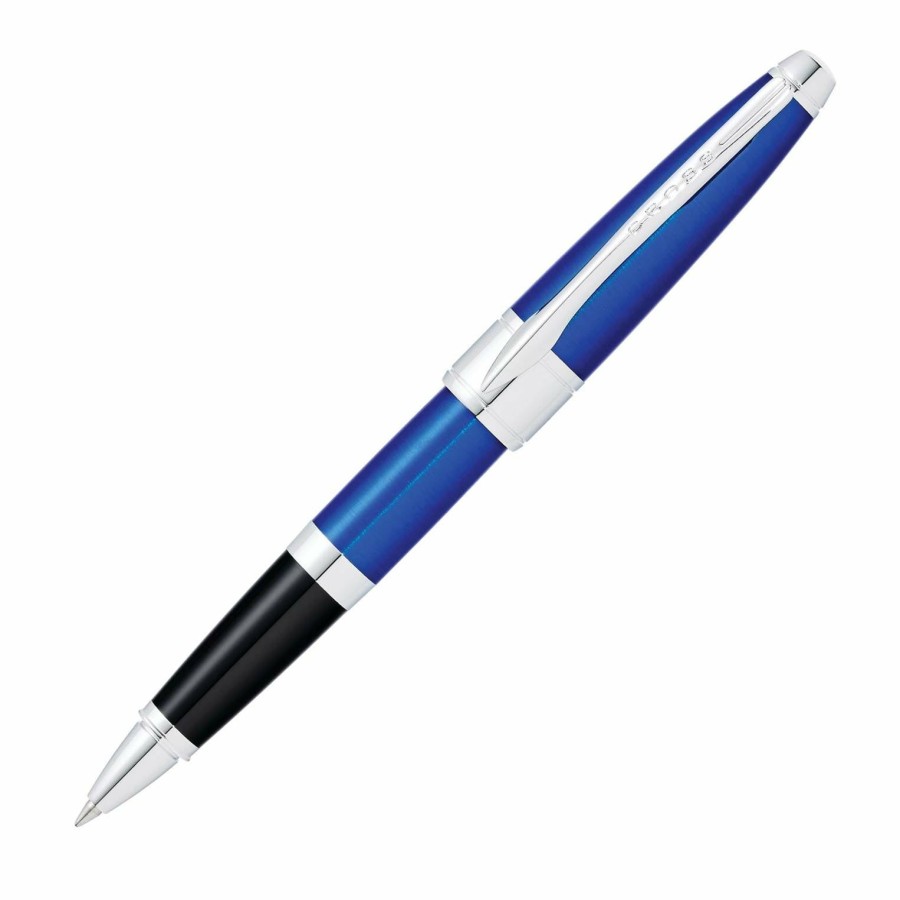 Rollerball Pens * | Best Reviews Of Cross Apogee Rollerball Pen, Blue Lacquer & Chrome