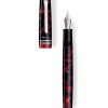 Fountain Pens * | Outlet Tibaldi N60 Ruby Red Resin Fountain Pen, Palladium Trim, Medium Nib