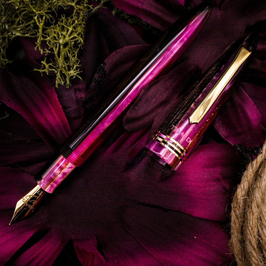 Fountain Pens * | Coupon Tibaldi Bonania Zany Brown & Pink Fountain Pen