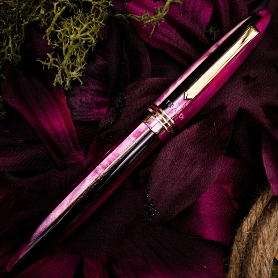 Fountain Pens * | Coupon Tibaldi Bonania Zany Brown & Pink Fountain Pen