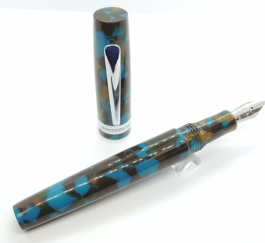 Fountain Pens * | Wholesale Monteverde Giant Sequoia Fountain Pen, Southwest Blue Brown