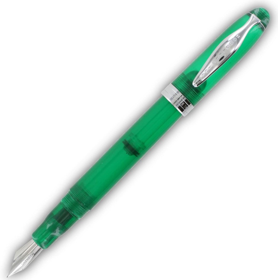 Fountain Pens * | Outlet Noodlers Ahab Flex Fountain Pen Max Emerald #15034