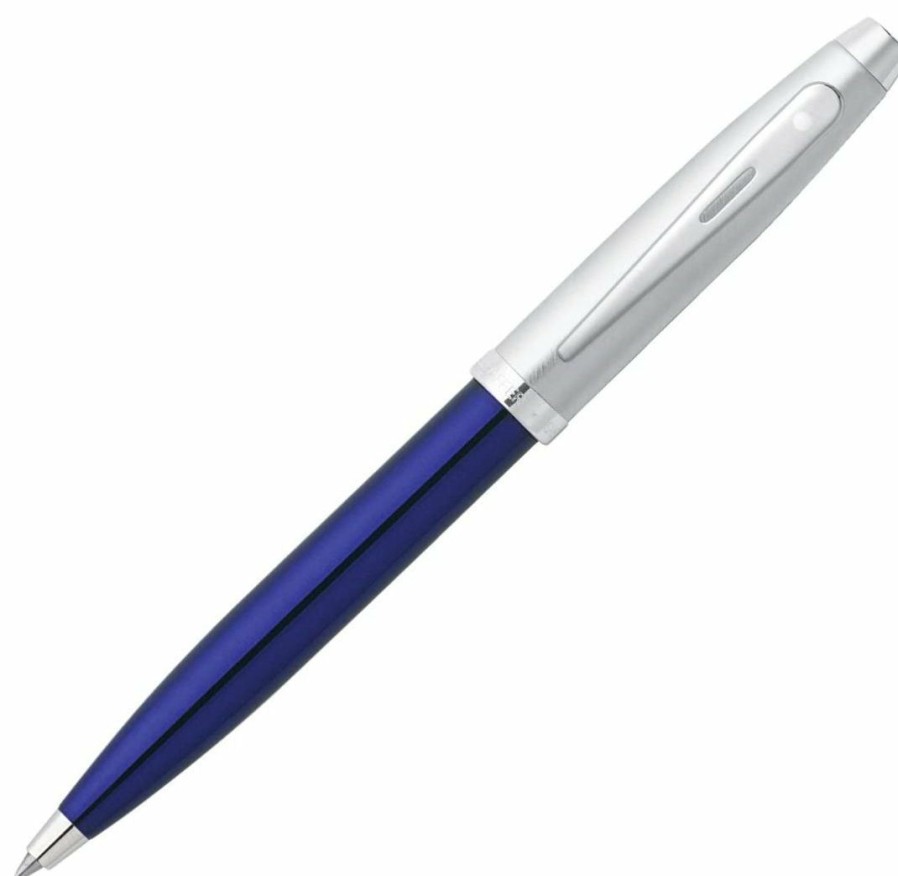 Ballpoint Pens * | Cheap Sheaffer 100 Ballpoint Pen, Translucent Blue & Chrome