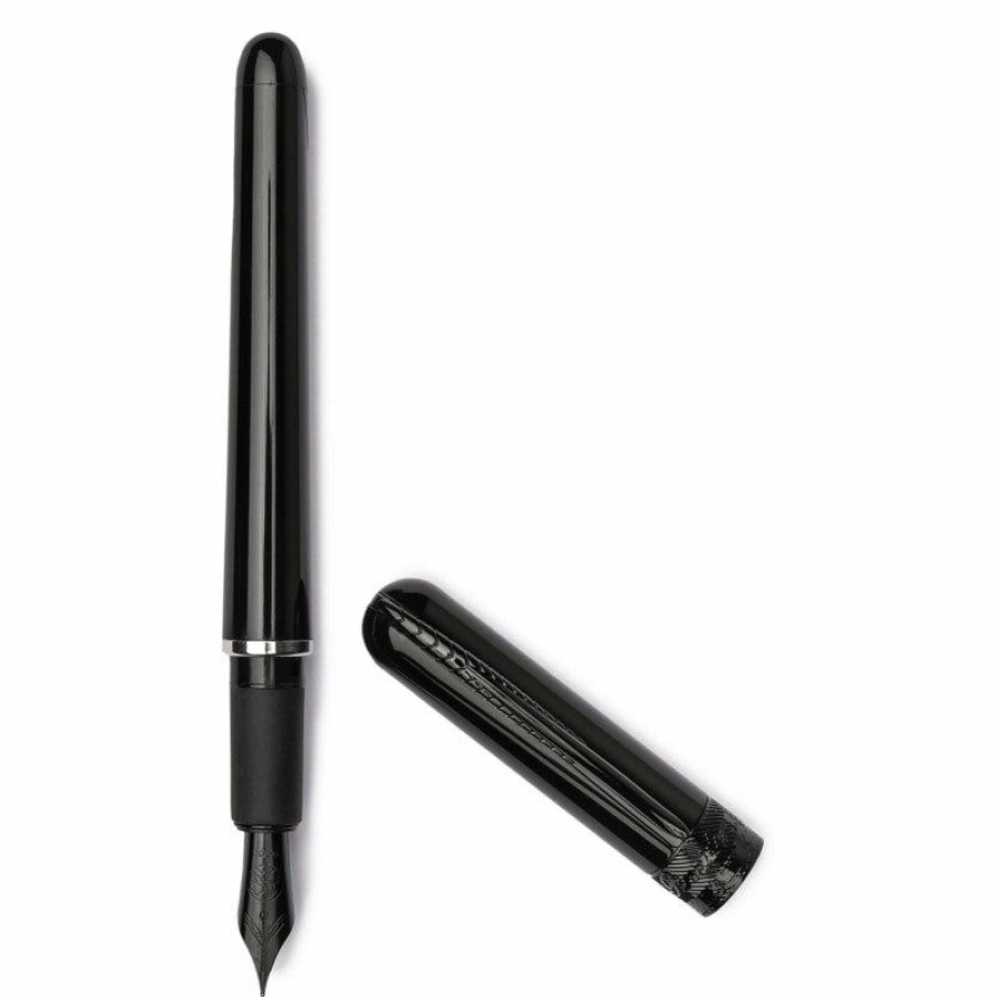 Fountain Pens * | Best Reviews Of Pineider Avatar Fountain Pen, Gloss Black W/ Black Trim, Extra Fine Nib