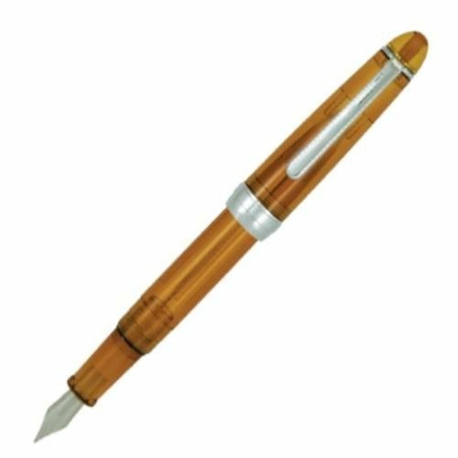 Fountain Pens * | Best Deal Monteverde Monza Fountain Pen, Honey Amber, Fine Nib