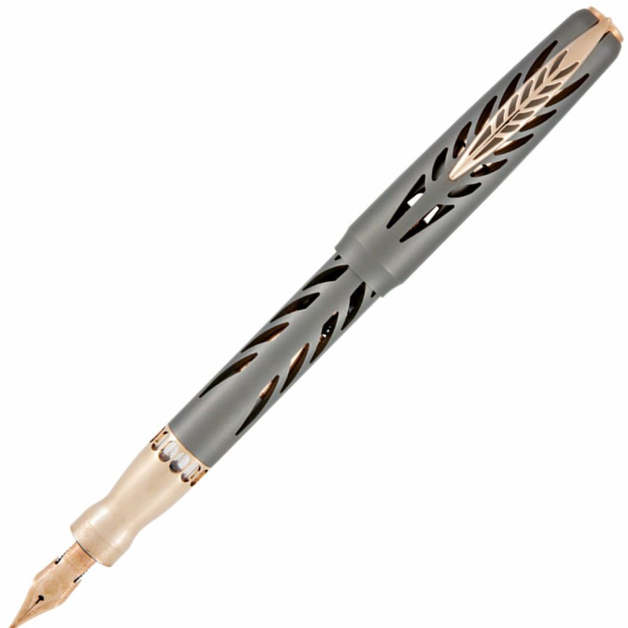 Fountain Pens * | Outlet Pineider Limited Edition Arman Trilogy Fountain Pen, Aluminum