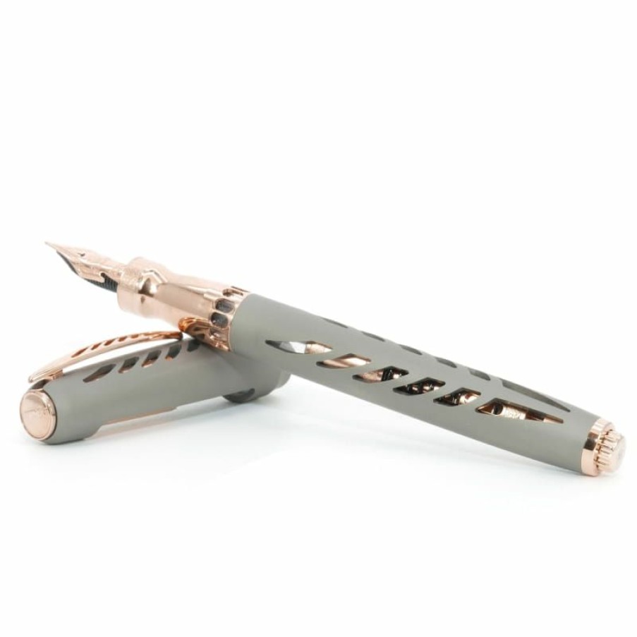 Fountain Pens * | Outlet Pineider Limited Edition Arman Trilogy Fountain Pen, Aluminum