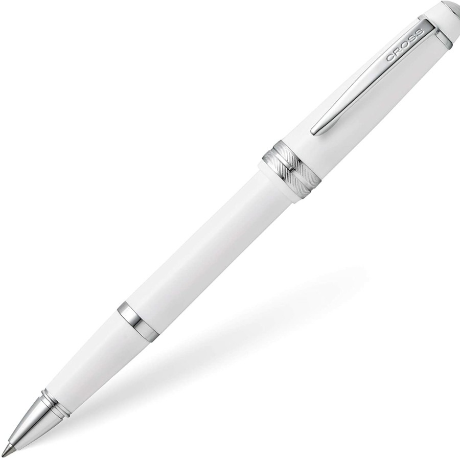 Rollerball Pens * | Buy Cross Bailey Light Rollerball Pen, Polished White & Chrome