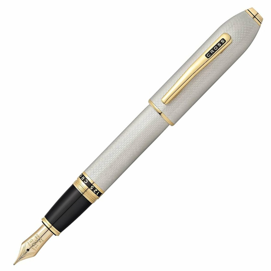 Fountain Pens * | Budget Cross Peerless 125 Fountain Pen, Medalist Chrome & Gold