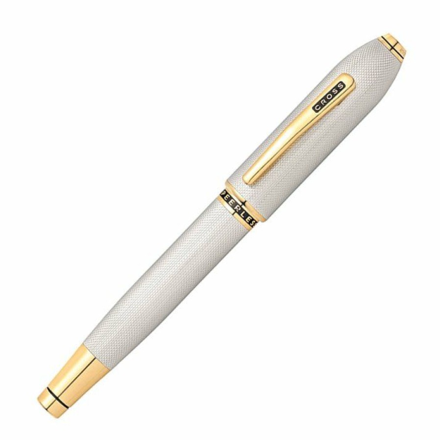 Fountain Pens * | Budget Cross Peerless 125 Fountain Pen, Medalist Chrome & Gold