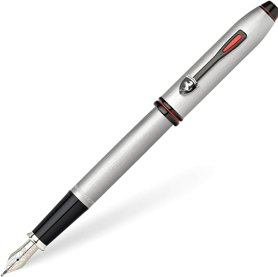 Fountain Pens * | Cheap Cross Townsend Ferrari Fountain Pen, Brushed Platinum