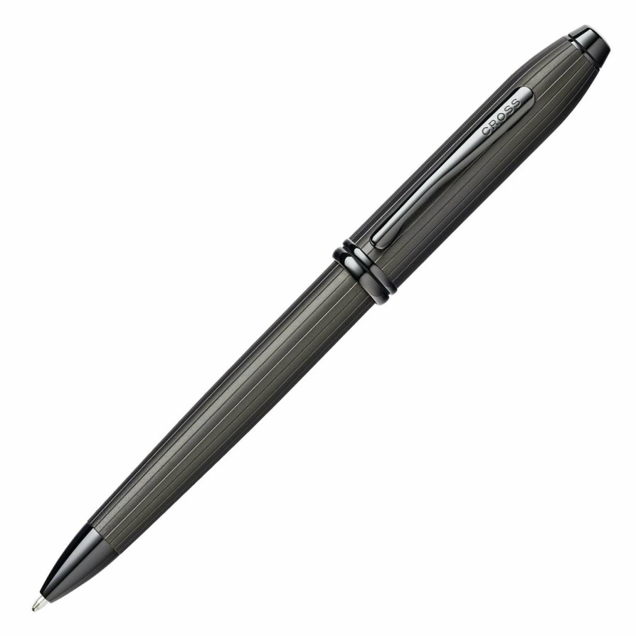 Ballpoint Pens * | Best Deal Cross Townsend Black Pvd Ballpoint Pen