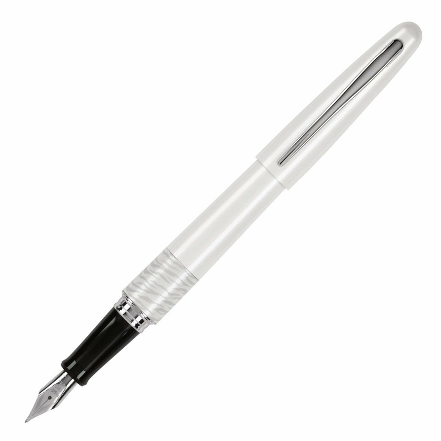 Fountain Pens * | Buy Pilot Mr Animal Metropolitan Fountain Pen, Matte White Tiger